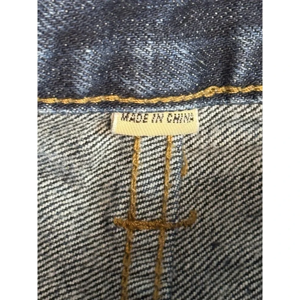 J.Crew 770 Jeans Mens 32x30 Med Wash Blue Slim Straight Kaihara Distressed Denim